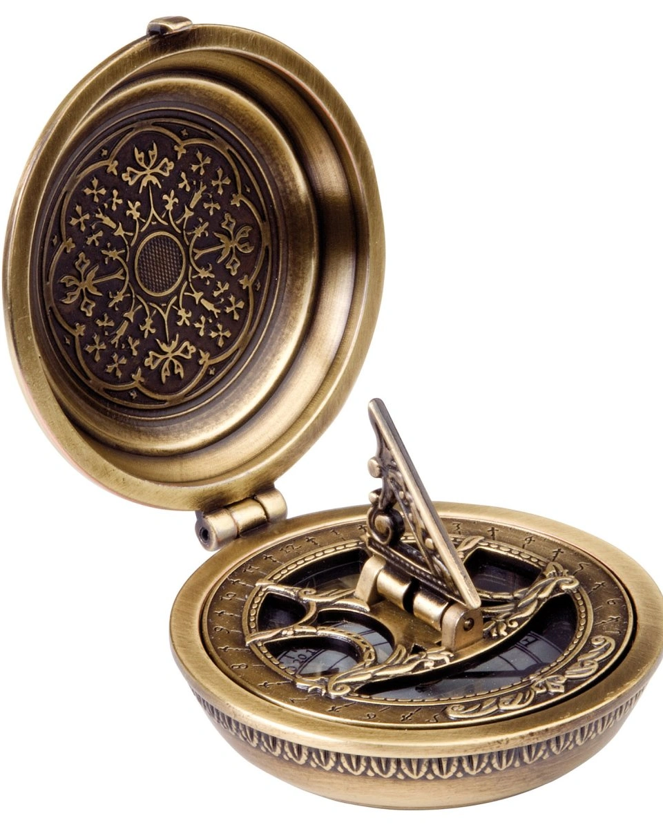 Солнечные часы с компасом Hemisferium Urania Propitia диам 8,4 Н 2,8 см, бронза
