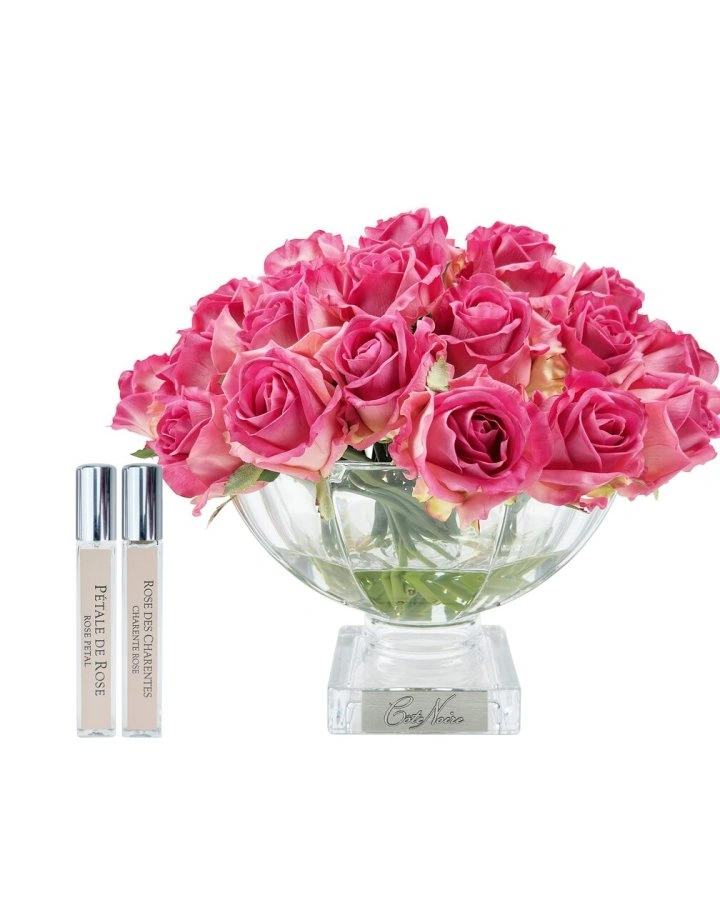 CENTERPIECE ROSE BUDS Magenta silver Букет из бутонов роз, ярко розовый, 2 спрея по 10 мл