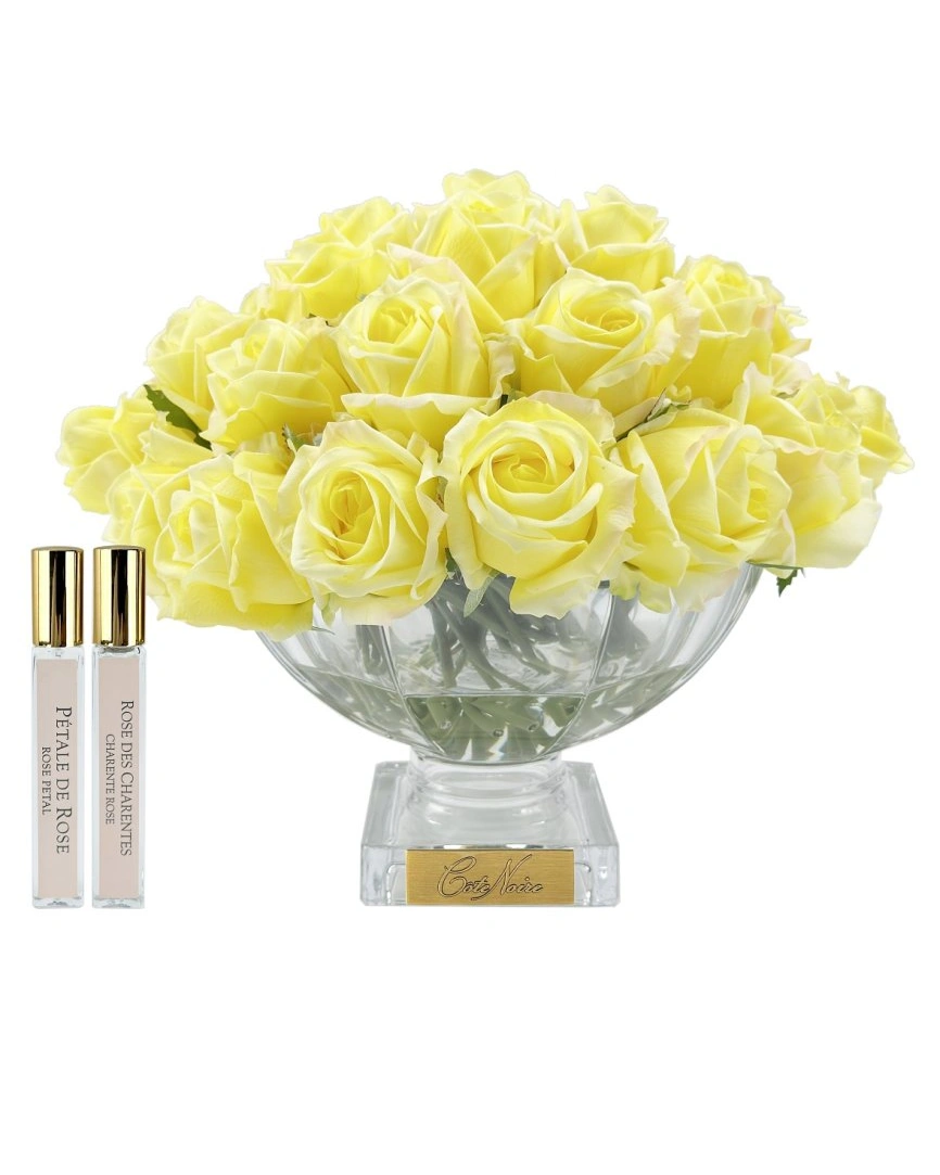 CENTERPIECE ROSE BUDS yellow gold Букет из бутонов роз, желтый, золотой декор, 2 спрея по 10 мл