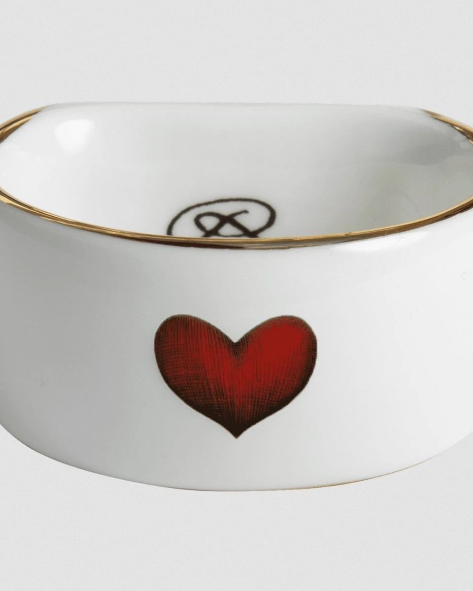 Держатель кольцо для салфеток Rory Dobner RED LOVE HEART , фарфор