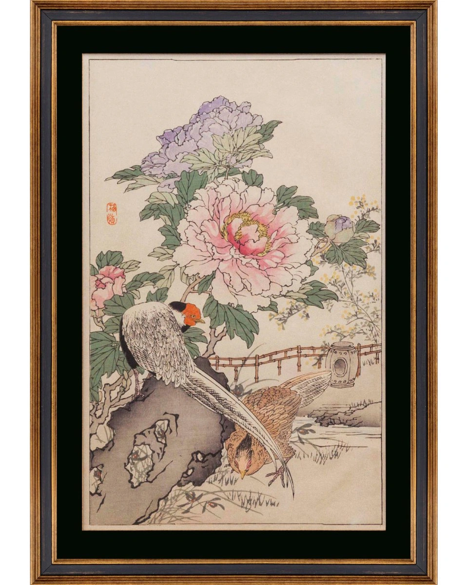 BAIREI:CRANE & PEONYПостер 55х80