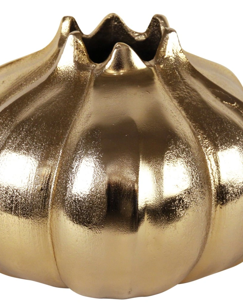 POMEGRANATE VASE . Ваза в форме граната, металл , цвет золото H: 18 cm | W: 26 cm | D: 26 cm