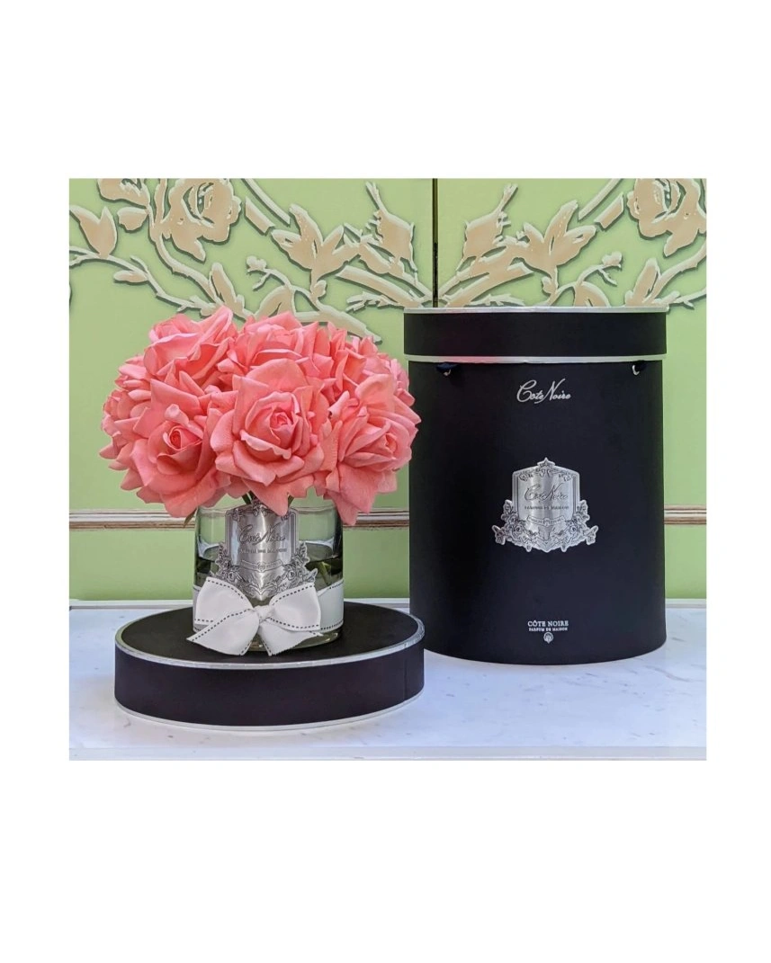 GRAND BOUQUET white peach naby boxБольшой букет роз, 2 спрея по 10 мл, коралловый, ВхШхД 32х26х26