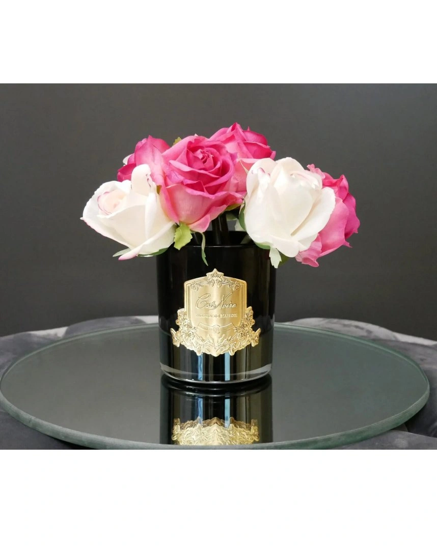 ROSE MAGENTA BLUSH GOLDРозы ярко-розовые и бледно-розовые, золотой декор