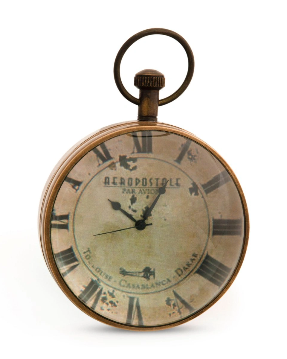 Часы Eye of Time AUTHENTIC MODELS, диам 7,5 Н 11,5 см, латунь, отделка бронза