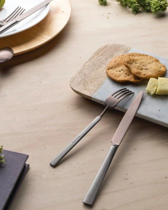 Столовые приборы VINTAGE anthracite chocolate mat 31 сталь 18/10, цвет серый и шоколад, матовый 24шт