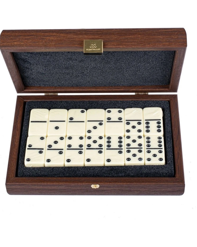 DOMINOESДомино, цвет карамель, эко-кожа, деревянный ящик 24x17см