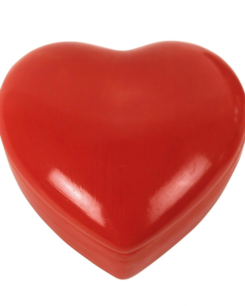 Шкатулка HEART, сердце, красный, 12х13 Н 6 см, фарфор
