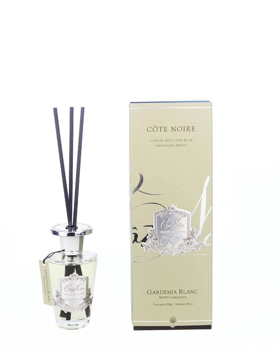 WHITE GARDENIAДиффузор, серебряный декор, 150 мл, ВхШхД 30х10,5х10,5 см