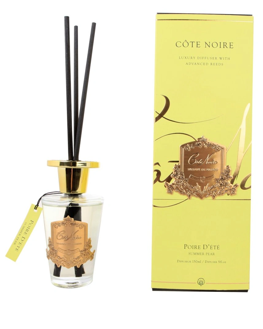 POIRE D'ETE Диффузор, золотой декор, 150 мл, ВхШхД 30х10,5х10,5 см