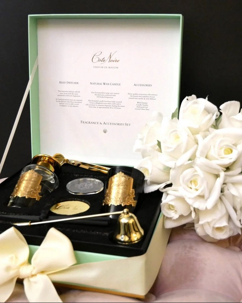 GIFT PACK CASHMEREПодарочный набор (диффузор 100 мл, свеча 75гр, набор для тушения и обрезания фити