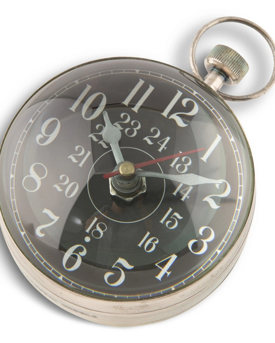 Часы Eye of Time AUTHENTIC MODELS, диам 10 Н 11,5 см, латунь, отделка серебро