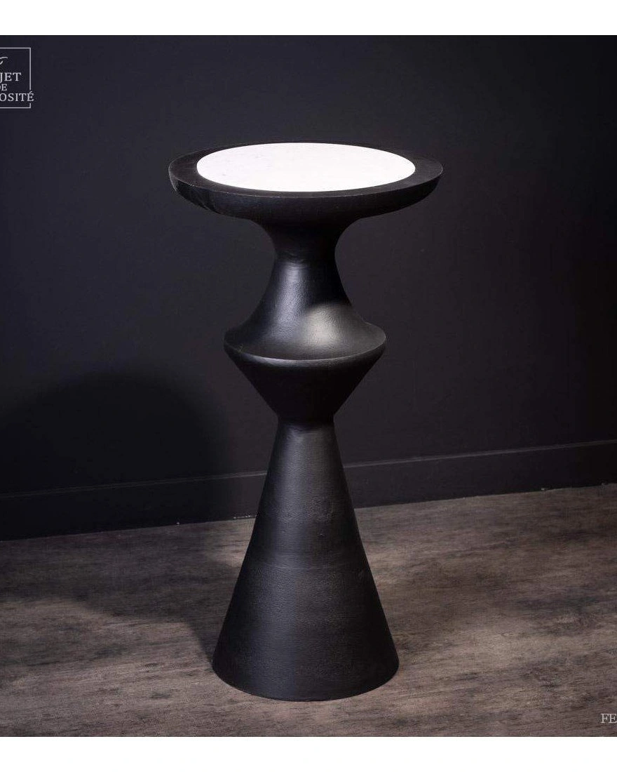 Side table (L)Столик диам 37,5 Н 73 см металл, мрамор