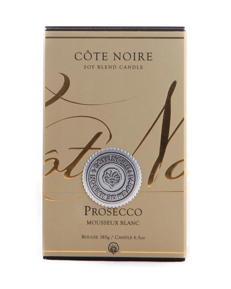 PROSECCOСвеча 185 гр, серебряный декор, ВхШхД 13,5х8х8 см соевый воск, время горения 60ч