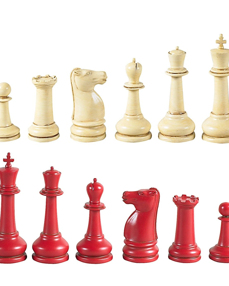 Набор шахматных фигур AUTHENTIC MODELS Master Staunton, красный и слоновая кость, 12х4,5х4,5 см