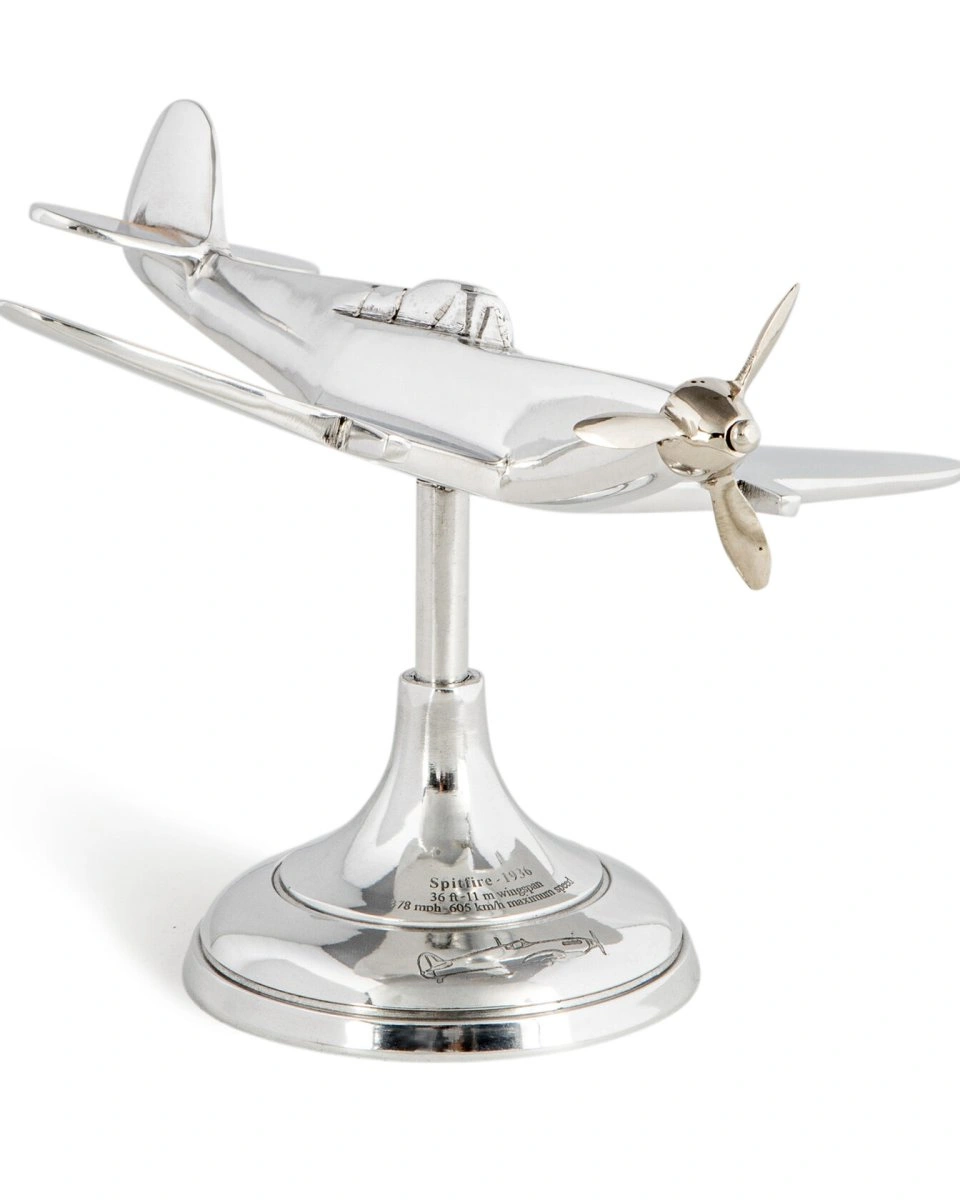 Самолет AUTHENTIC MODELS Spitfire 19х20 Н14,5 см , авиационный алюминий, полированный