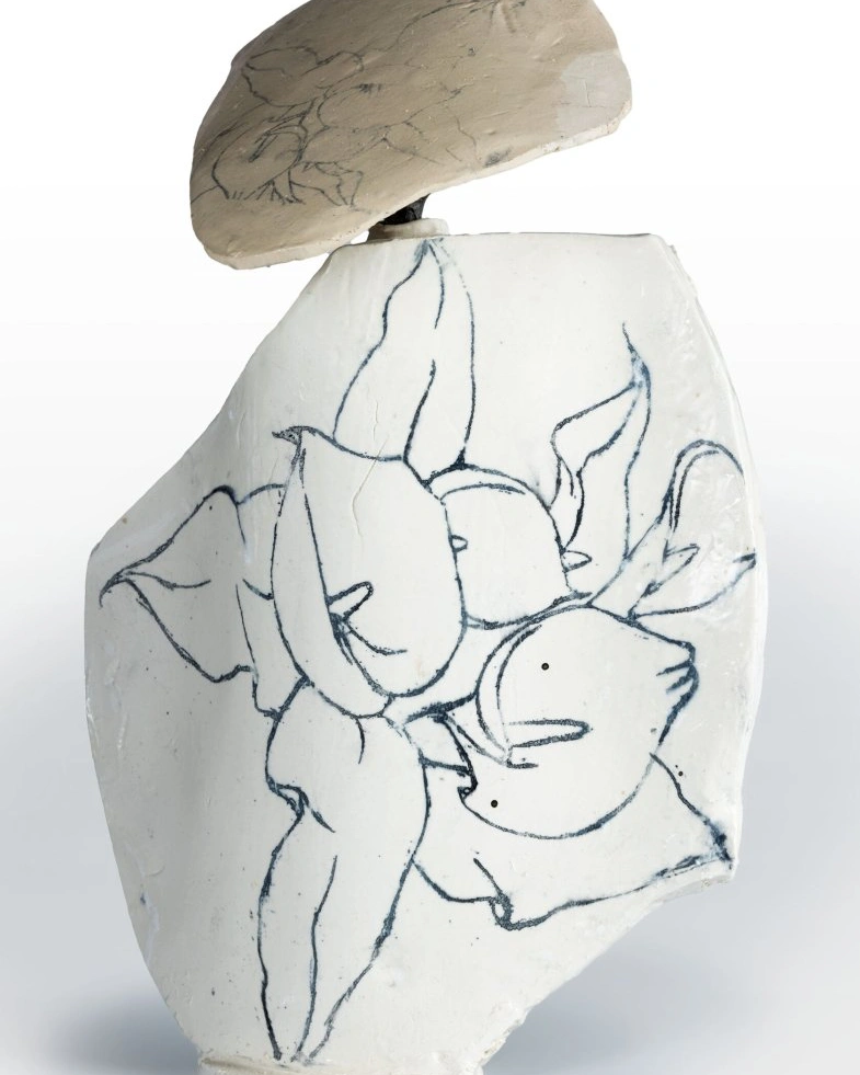 DRAPEEФигура женщины, керамика, японская техника Raku, 30 см