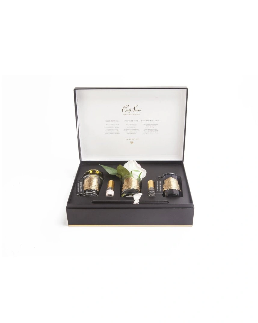 GIFT PACK QUEEN OF THE NIGHT Подарочный набор(диффузор 100мл, бутон розы, 2 спрея по 10 мл, свеча 75