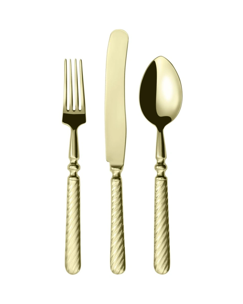 SOBOR CHAMPAGNE GLOSSY 89столовые приборы, сталь 18/10, цвет шампань, 24 шт. (6 ложек + 6 вилок + 6