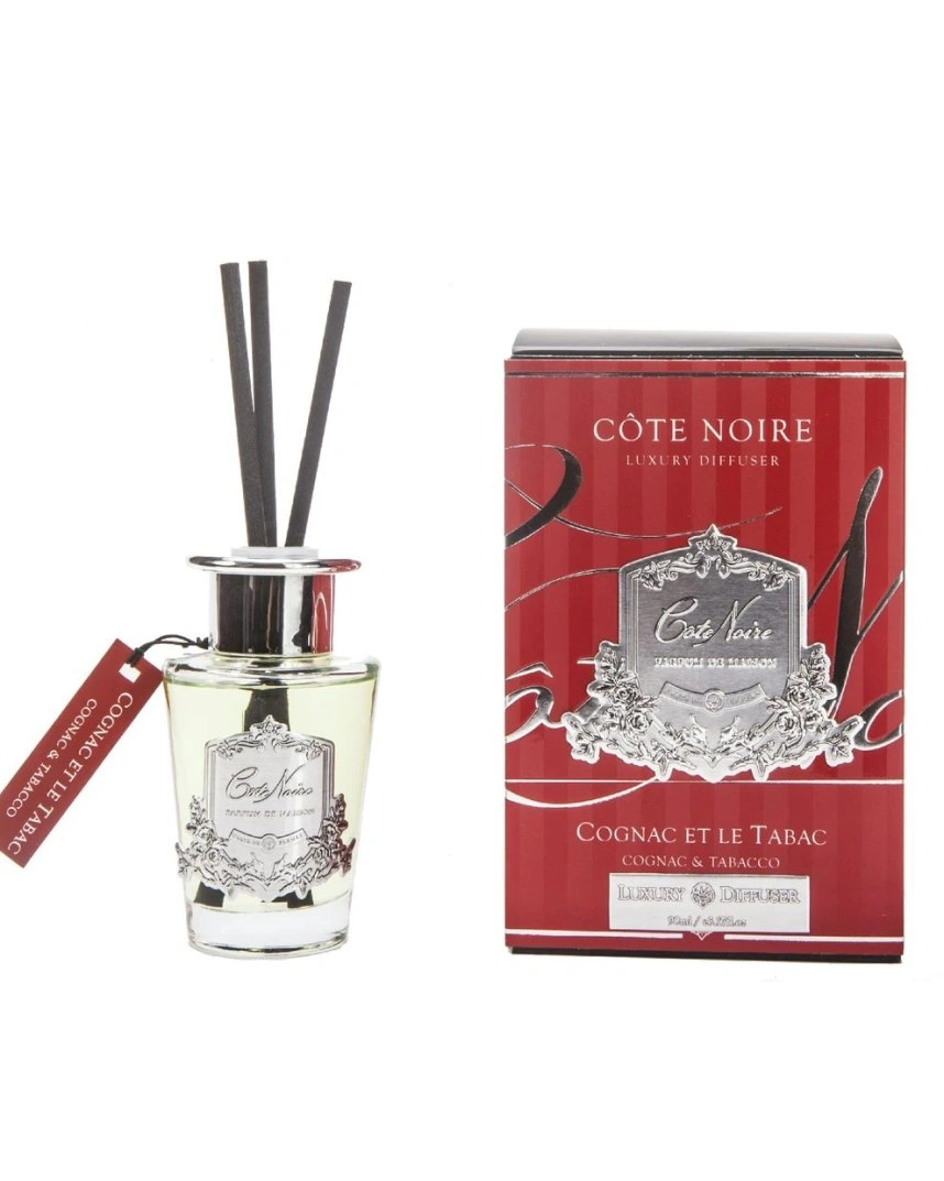 COGNAC ET LE TABAC Диффузор, серебряный декор, 90 мл, время работы 70-90 дней