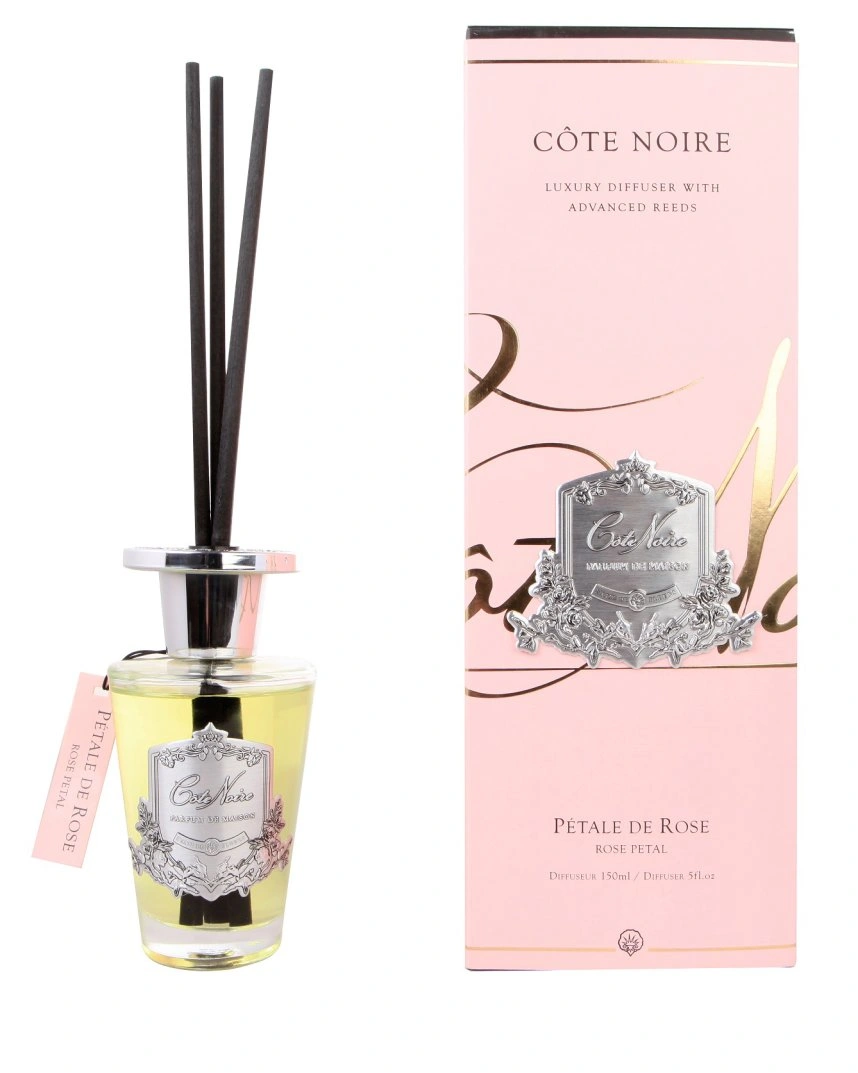 PETAL DE ROSE Диффузор, серебряный декор, 150 мл, ВхШхД 30х10,5х10,5 см