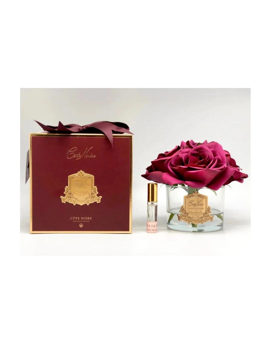 FIVE ROSE Carmine red Букет из 5 роз ароматизированный, цвет красный, прозрачная ваза, 1 спрей 15