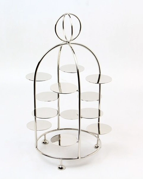 CAKE STANDПодставка для пирожных, никель, D24,5x42,5h