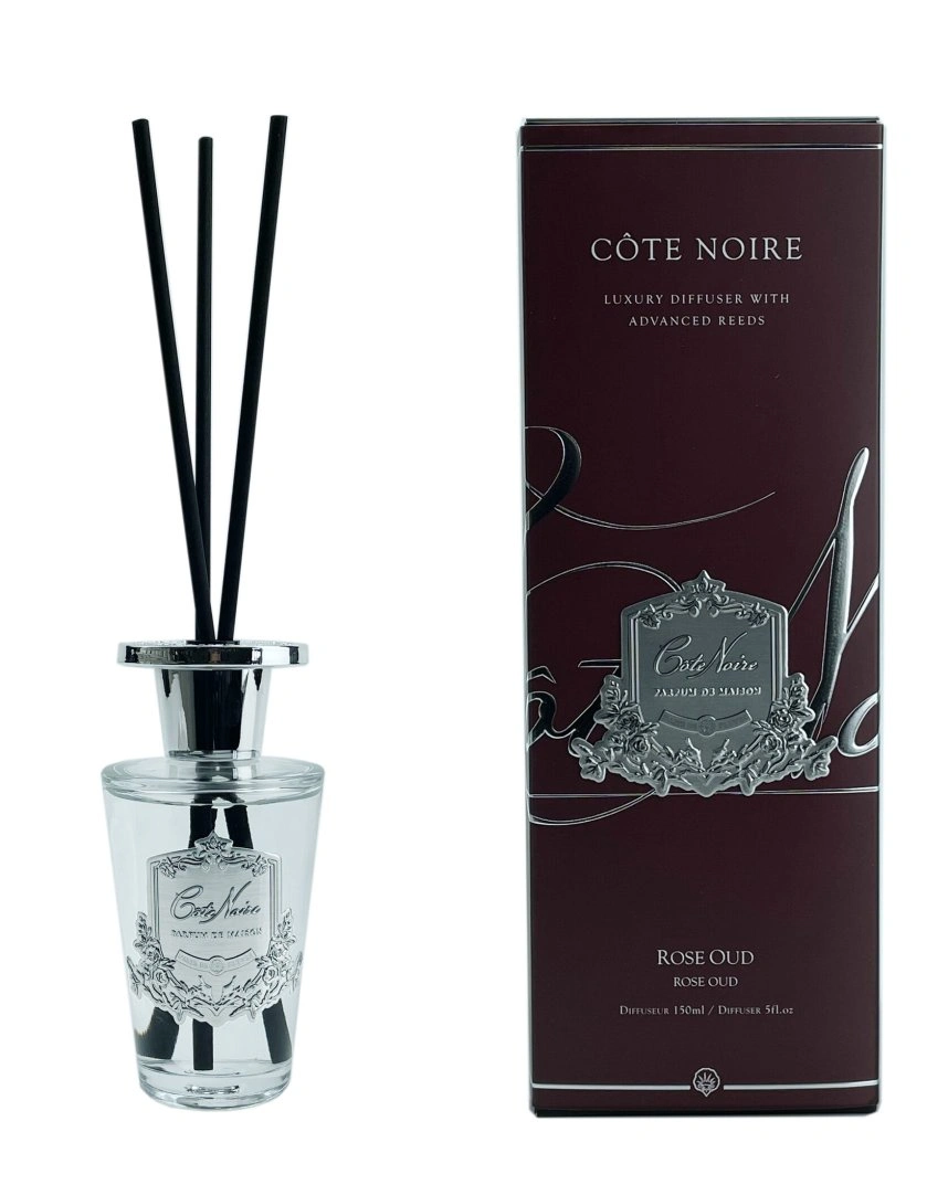 ROSE OUDДиффузор, серебряный декор, 150 мл, ВхШхД 30х10,5х10,5 см