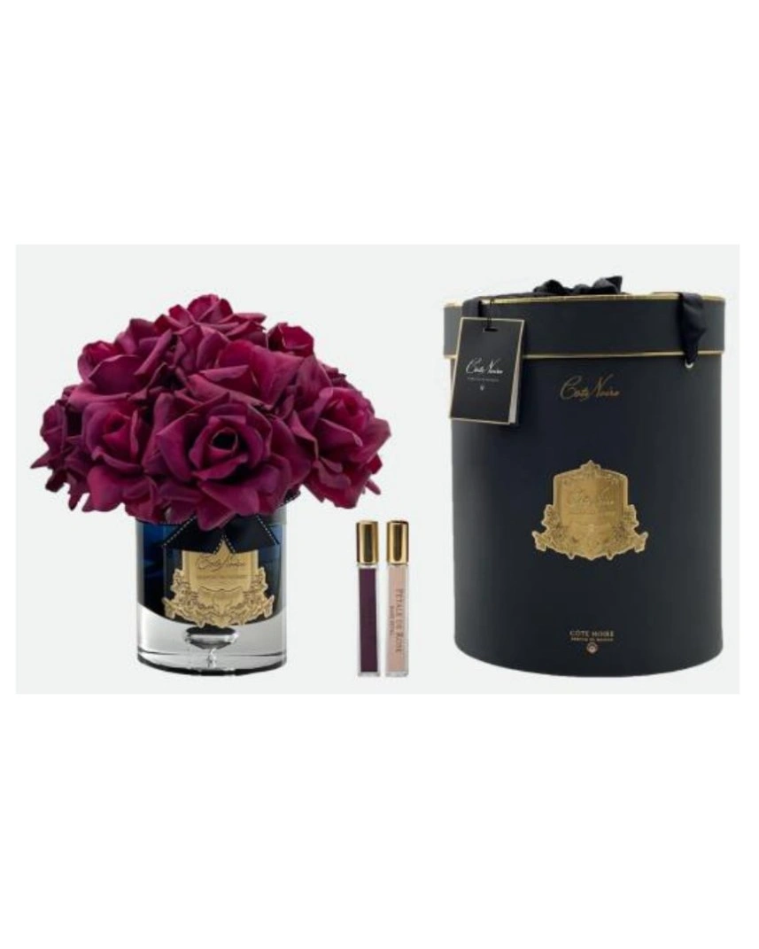 GRAND BOUQUET black glass carmine redБольшой букет роз, 2 спрея по 10 мл, черная ваза, крас