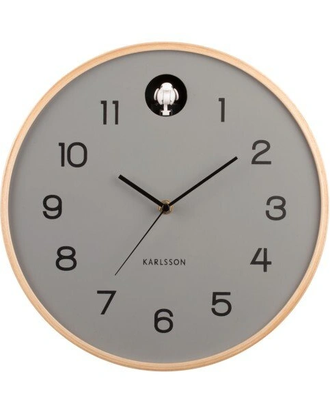 Часы настенные с кукушкой Karlsson CUCKOO, дерево береза, 31,6х31,5х6 см, батарейки 1x AA и 2x LR14C