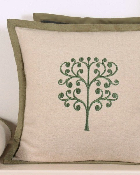 Наволочка "TREE", коллекция "Nature", р-р: 42 х 42см, цвет: бежевый/зеленый