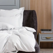 Постельное белье Alpine White Allure Grass Евро простыня на резинке