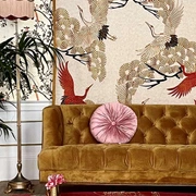 Cranes In TreesКовер 274х183 ручной тафтинг, шерсть +тенсель, высота ворса 13 мм