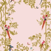 Herringbone Florals Pink & GoldКовер 274х183 ручной тафтинг, шерсть +тенсель, высота ворса 13 мм