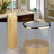 Ершик Cre Art Bath England, диам 8 H.36 , латунь, покрытие золото 24к