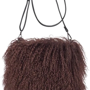 JASMIN BAG Coffee Bean Сумка-муфта коричневый 19/26, козий мех 30/40