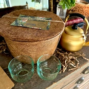 COFFRET INFUSION Набор для травяного чая 1 чайник металл, 2 стакана стекло, травяной сбор 30 гр, гиб