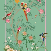 Birdsong JadeКовер 274х183 ручной тафтинг, шерсть +тенсель, высота ворса 13 мм