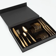 BELO gold 53-54 столовые приборы, сталь 18/10, цвет золото, 24 шт. (6 ложек + 6 вилок + 6 ножей + 6
