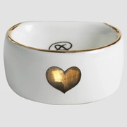 Держатель кольцо для салфеток Rory Dobner GOLD LOVE HEART , фарфор