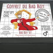 BAD BOY Набор для мужчин мыло 100гр, парфюмированный спрей для тела CHIC 100 мл, подставка для мыла