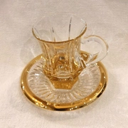 MACASSAR TEA PAIRЧайная пара 6 шт, хрусталь, золото 24К , H.21