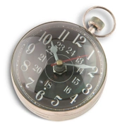 Часы Eye of Time AUTHENTIC MODELS, диам 10 Н 11,5 см, латунь, отделка серебро