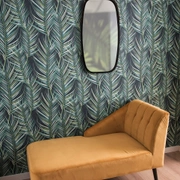 Зеркало настенное Present Time IDYLLIC LARGE, черный бамбук 74 x 43 x 1,5 см, ремень и крючок включ