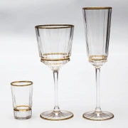 MACASSAR LIGHT GOBLETНабор бокалов для вина 6шт, хрусталь, золото 24К , H.21
