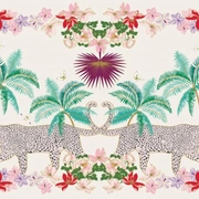 Leopard Palms LightКовер 300х220 ручной тафтинг, шерсть +тенсель, высота ворса 13 мм