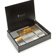 NEO IVORY GOLD 45столовые приборы, сталь 18/10, бежевый, золото 24К, 24 шт. (6 ложек + 6 вилок + 6