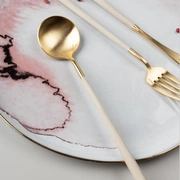 NEO IVORY GOLD 45столовые приборы, сталь 18/10, бежевый, золото 24К, 24 шт. (6 ложек + 6 вилок + 6