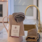 Кухонное полотенце "MUST HAVE" вафельное, Хлопок 42%, лен 58%, цвет: серый кварц