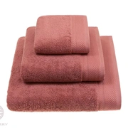 Комплект "RITZ" из 3 полотенец, р-р: (30x50,50х100,70х140)см, цвет: гранатовый
